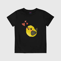 Детская футболка Птичка иволга с сердечками