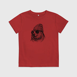Детская футболка Медведь в шапке