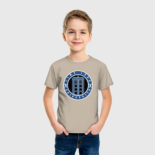 Детская футболка Time lord university / Миндальный – фото 3
