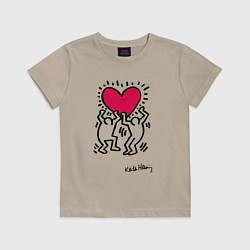Детская футболка Человечки с сердцем - поп арт Кит Харинг