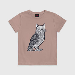 Детская футболка Кошка сова