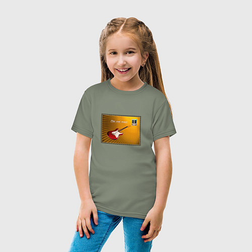 Детская футболка Play real music / Авокадо – фото 4