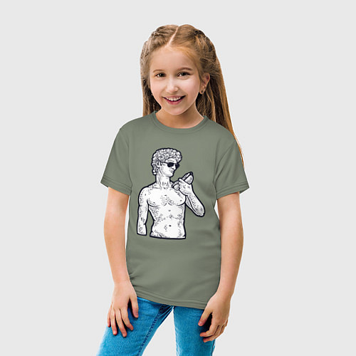 Детская футболка Давид с хот-догом / Авокадо – фото 4