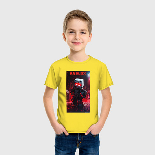 Детская футболка Roblox red style / Желтый – фото 3