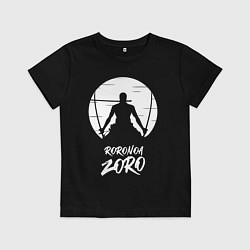 Футболка хлопковая детская Ророноа Зоро, цвет: черный