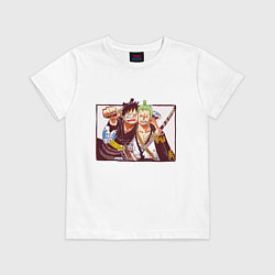 Детская футболка Луффи и Ророноа Зоро - Ван пис