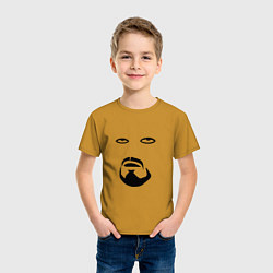 Футболка хлопковая детская Мем Роберт Дауни Младший устал, цвет: горчичный — фото 2
