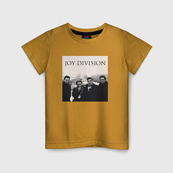 Футболка хлопковая детская Тру фанат Joy Division, цвет: горчичный