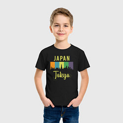Футболка хлопковая детская Токио Япония, цвет: черный — фото 2