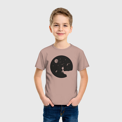Детская футболка Dreaming boy / Пыльно-розовый – фото 3