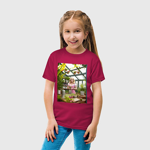 Детская футболка Барби: биологические эксперименты / Маджента – фото 4