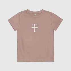 Футболка хлопковая детская Тосака Рин Крест, цвет: пыльно-розовый