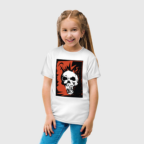 Детская футболка Punks skull / Белый – фото 4