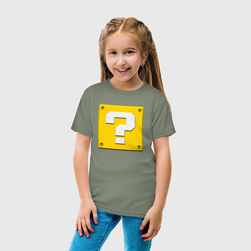 Детская футболка Марио кубик вопросительный / Авокадо – фото 4
