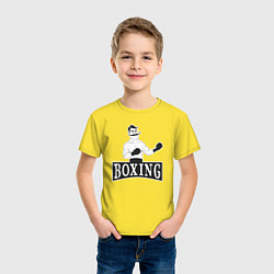 Футболка хлопковая детская Boxing man, цвет: желтый — фото 2