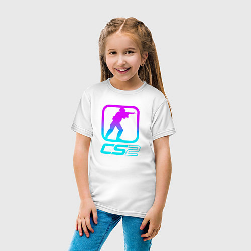 Детская футболка КС 2 неоновый / Белый – фото 4