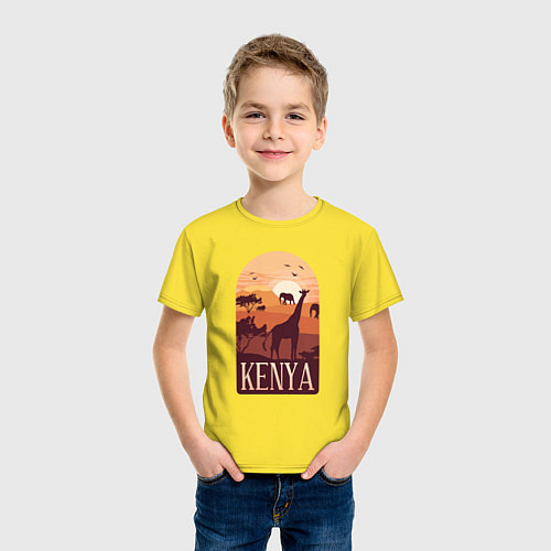 Детская футболка Kenya / Желтый – фото 3