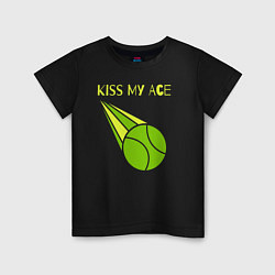 Футболка хлопковая детская Tennis ace, цвет: черный