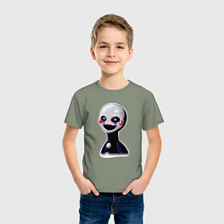 Футболка хлопковая детская FNAF Марионетка, цвет: авокадо — фото 2