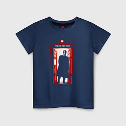 Футболка хлопковая детская Doctor who tardis, цвет: тёмно-синий