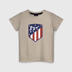 Футболка хлопковая детская Atletico Madrid FC, цвет: миндальный