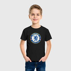 Футболка хлопковая детская Chelsea fc sport, цвет: черный — фото 2