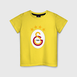 Футболка хлопковая детская Galatasaray fc sport, цвет: желтый
