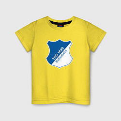 Футболка хлопковая детская Hoffenheim fc germany, цвет: желтый