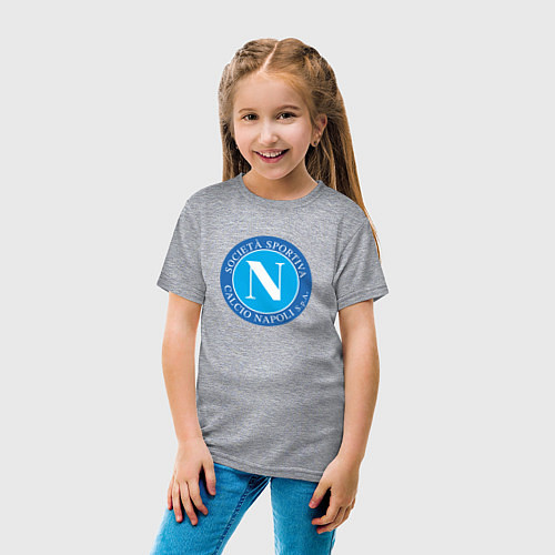 Детская футболка Napoli fc sport / Меланж – фото 4