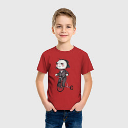 Футболка хлопковая детская Saw bike, цвет: красный — фото 2