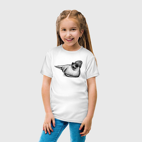 Детская футболка Морской котик радостный / Белый – фото 4