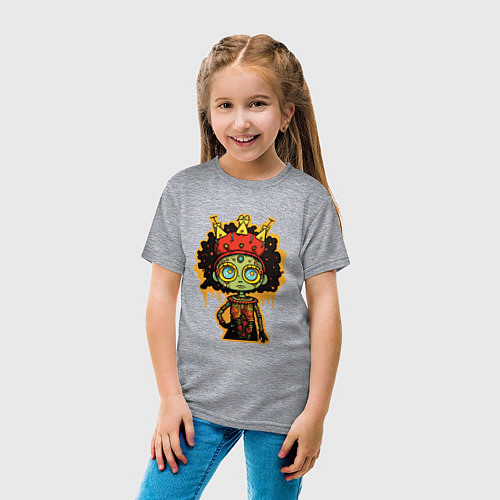 Детская футболка Королева мертвых / Меланж – фото 4