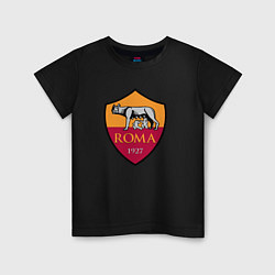 Футболка хлопковая детская Roma sport fc, цвет: черный