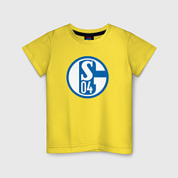 Футболка хлопковая детская Schalke 04 fc club, цвет: желтый