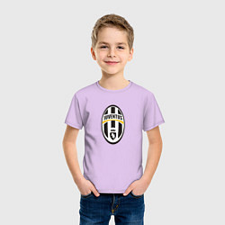 Футболка хлопковая детская Juventus sport fc, цвет: лаванда — фото 2