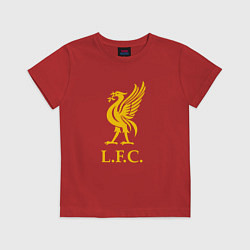 Футболка хлопковая детская Liverpool sport fc, цвет: красный