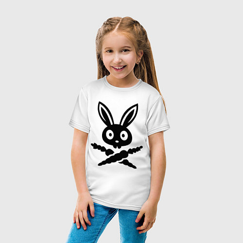 Детская футболка Кролики-пираты / Белый – фото 4