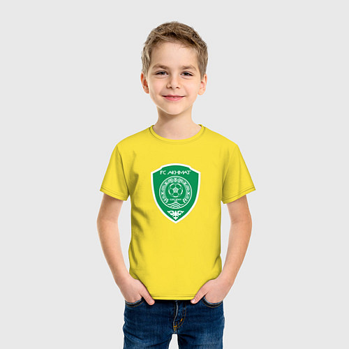 Детская футболка Футбольный клуб Ахмат кавказ / Желтый – фото 3