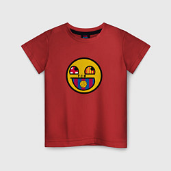 Футболка хлопковая детская Barcelona smile, цвет: красный