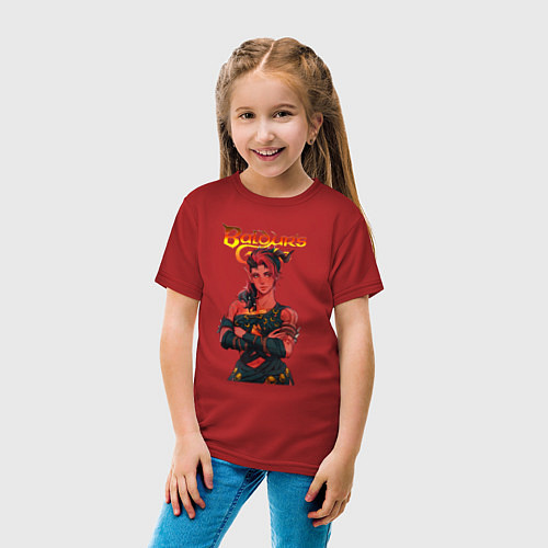 Детская футболка Карлах - врата балдура / Красный – фото 4