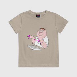 Детская футболка Питер Гриффен с длинными ногтями