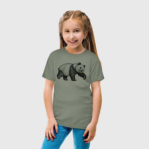 Детская футболка Панда гуляет / Авокадо – фото 4