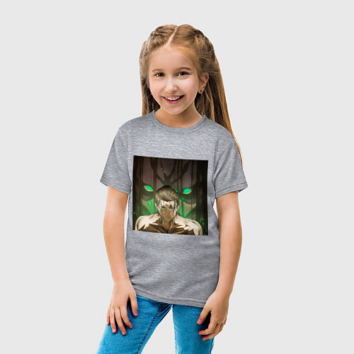Детская футболка Эрен Йегер и атакующий титан / Меланж – фото 4