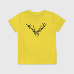 Детская футболка Голова оленя анфас