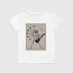 Футболка хлопковая детская Рокерская шутка, цвет: белый