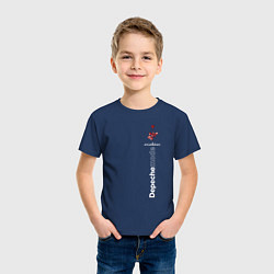 Футболка хлопковая детская Depeche Mode - Violator роза, цвет: тёмно-синий — фото 2