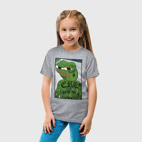 Детская футболка Pepe tattoo / Меланж – фото 4