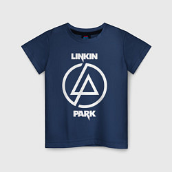 Футболка хлопковая детская Linkin Park logo, цвет: тёмно-синий