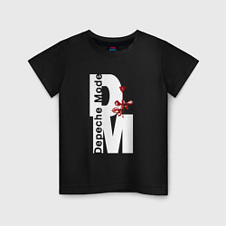 Футболка хлопковая детская Depeche Mode - Rose Violator mode, цвет: черный