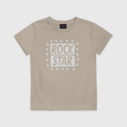 Футболка хлопковая детская Star rock, цвет: миндальный
